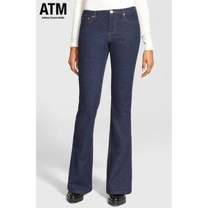 ATM WOMEN NWT BRUSHED FLARE NAVY JEAN. SIZE 2 (26)